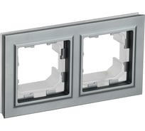 2-местная рамка IEK Brite ip44 ру-2-брс-44 сталь BR-M22-44-K46