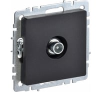 TV розетка IEK Brite проходная ртв10-0-брч черный BR-A10-P-K02