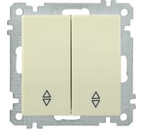 2-клавишный проходной выключатель IEK вс10-2-2-б 10а bolero кремовый EVB22-K33-10
