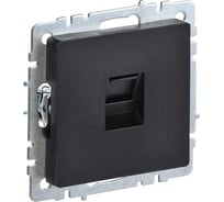 Компьютерная розетка rj45 IEK Brite рк10-брч категория 5e, черный BR-K10-1-K02