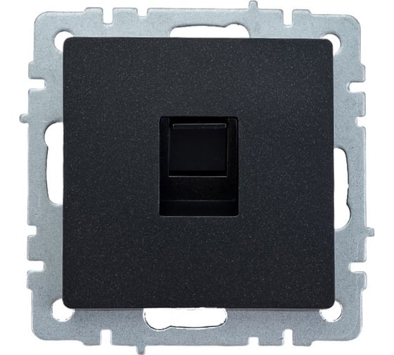 Компьютерная розетка rj45 IEK Brite рк10-брч категория 5e, черный BR-K10-1-K02