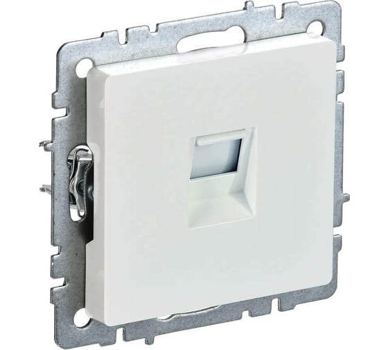 Компьютерная розетка rj45 IEK Brite рк10-брж категория 5e, жемчуг BR-K10-1-K36