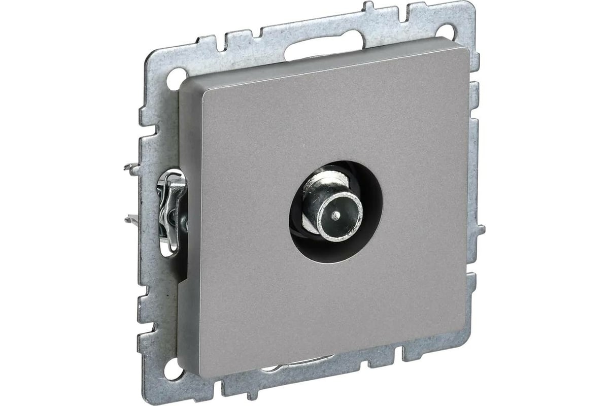 Проходная розетка TV IEK Brite ртв10-0-брс сталь BR-A10-P-K46 ...