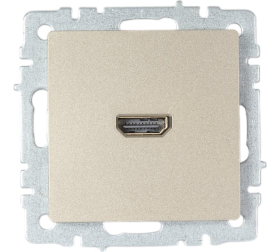 Розетка hdmi IEK Brite рhdmi-0-брш шампань BR-H10-K37