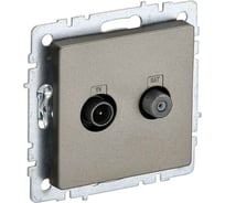 Двойная розетка tv+sat IEK Brite ртв/рсп12-брш шампань BR-AF20-O-K37