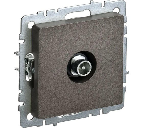 Проходная розетка TV IEK Brite ртв10-0-бртб темная бронза BR-A10-P-K45 1