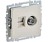 Двойная розетка IEK Brite tv+rj45 ртв/рк12-бркр категория 5e, бежевый BR-AK20-1-K10 1