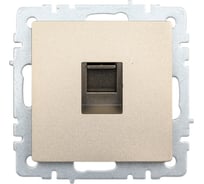 Компьютерная розетка rj45 IEK Brite рк10-брш категория 5e, шампань BR-K10-1-K37