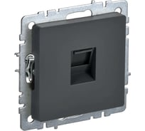 Компьютерная розетка rj45 IEK Brite рк10-брг категория 5e, графит BR-K10-1-K53