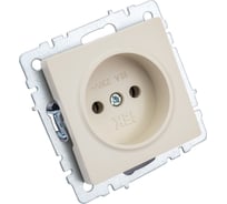 1-местная розетка IEK Brite рс10-1-0-бркр без заземления, без защитных шторок, 10А, бежевый BR-R10-10-K10
