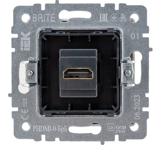 Розетка hdmi IEK Brite рhdmi-0-брб белый BR-H10-K01