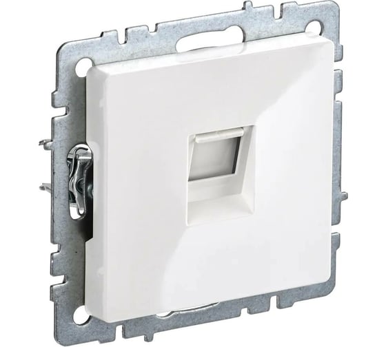 Компьютерная розетка rj45 IEK Brite рк11-брб категория 6, белый BR-K10-2-K01 1