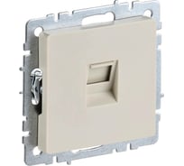 Компьютерная розетка rj45 IEK Brite рк10-бркр категория 5e, бежевый BR-K10-1-K10