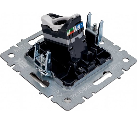 Компьютерная розетка rj45 IEK Brite рк10-брб категория 5e, белый BR-K10-1-K01
