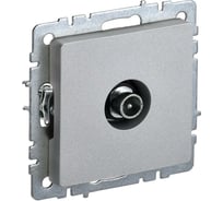 Проходная розетка TV IEK Brite ртв10-0-бра алюминий BR-A10-P-K47
