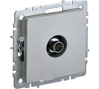 Оконечная розетка TV IEK Brite ртв11-0-бра алюминий BR-A10-O-K47