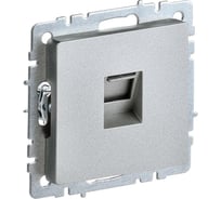 Компьютерная розетка rj45 IEK Brite рк10-бра категория 5e, алюминий BR-K10-1-K47