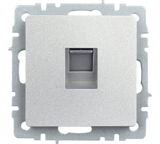 Компьютерная розетка rj45 IEK Brite рк10-бра категория 5e, алюминий BR-K10-1-K47