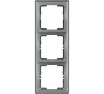 3-местная вертикальная рамка IEK Bolero рв-3-ба антрацит EMB31-K95