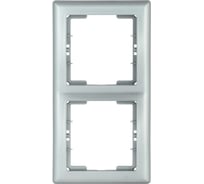 2-местная вертикальная рамка IEK Bolero рв-2-бс серебряный EMB21-K23