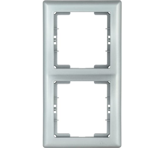 2-местная вертикальная рамка IEK Bolero рв-2-бс серебряный EMB21-K23
