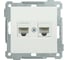 2-местная компьютерная розетка IEK Bolero рк10-2-б rj45 cat5e белый EKB25-K01 1