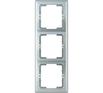 3-местная вертикальная рамка IEK Bolero срв-3-бс серебряный EMB31-K23