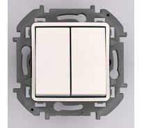 Переключатель Legrand двухклавишный Legrand Inspiria 10A 250В безвинтовые зажимы белый 673655