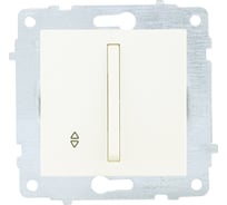 Механизм 1-клавишного выключателя OVIVO узкая клавиша, проходной, крем, 610-000202-209