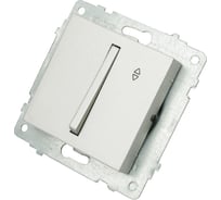 Механизм 1-клавишного выключателя OVIVO узкая клавиша, проходной, серебро, 610-000210-209