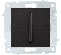 Механизм 1-клавишного выключателя OVIVO узкая клавиша, черный металлик, 610-000217-200