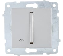 Механизм 1-клавишного выключателя OVIVO узкая клавиша, проходной, черный металлик, 610-000217-209