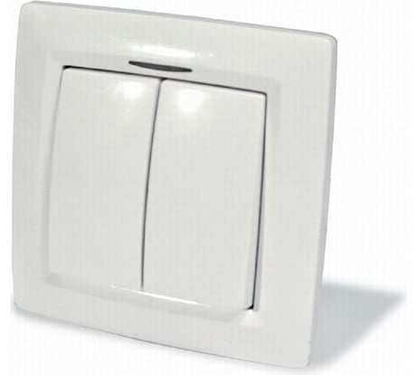 Выключатель скрытой установки ООО МПО Электротехника 2 клавишный с подсв. 1490