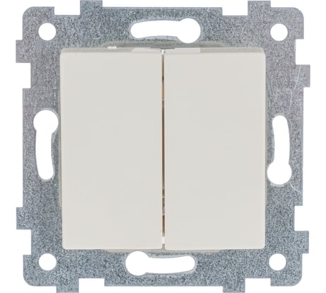 Механизм двухклавишного выключателя скрытой установки Кунцево-Электро Аксиома С510-449 слоновая кость 122009