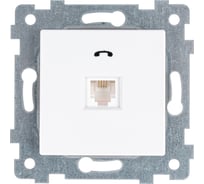 Механизм низковольтной телефонной розетки скрытой установки Кунцево-Электро Аксиома РТ1-459 121005