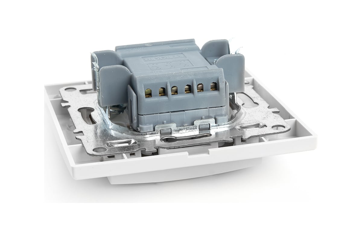 Перекрестный переключатель STEKKER 1-клавишный psw10-9009-01, 250в, 10а ...