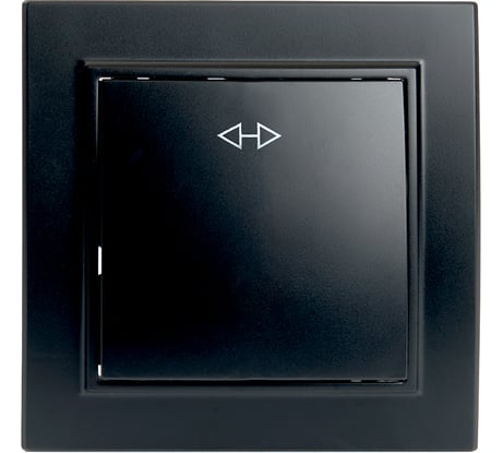 Перекрестный переключатель STEKKER 1-клавишный psw10-9009-03, 250в, 10а, серия эрна, черный, 39927