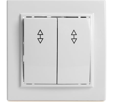 2-клавишный переключатель STEKKER psw10-9005-01, 250в, 10а, серия Эрна, белый, 39919