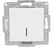 1-клавишный выключатель GUNSAN Eqona с индикацией белый 16401100-250102