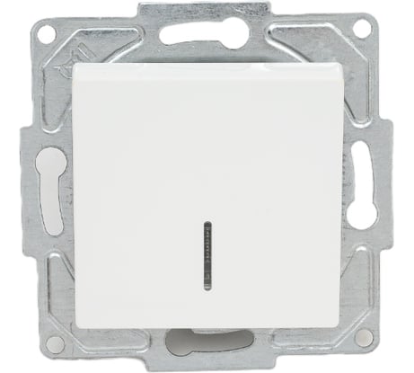 1-клавишный выключатель GUNSAN Eqona с индикацией белый 16401100-250102