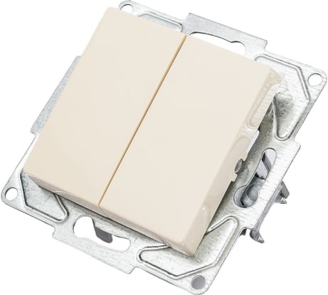 2-клавишный выключатель GUNSAN Eqona крем 16401200-250103