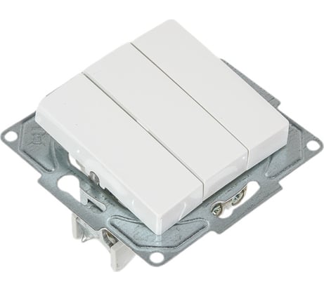 3-клавишный выключатель GUNSAN Eqona белый 16401100-150160