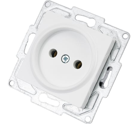 Розетка GUNSAN 1 пост Eqona без заземления белый 16401100-151113