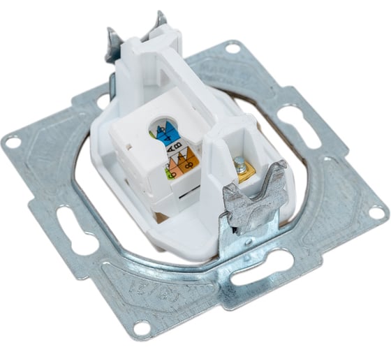 Компьютерная розетка GUNSAN 1 пост Eqona RJ45 с jak5 крем 16401200-157130