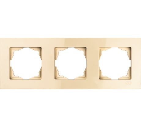 Рамка GUNSAN 3 поста Eqona крем 16401200-000143