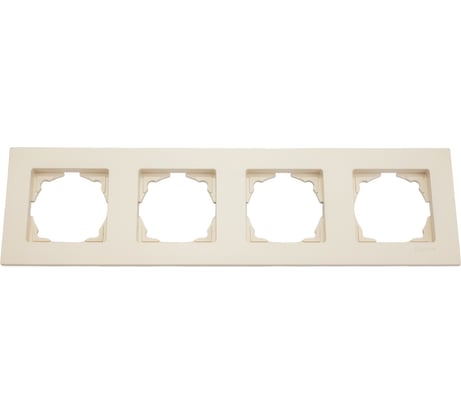 Рамка GUNSAN 4 поста Eqona крем 16401200-000145