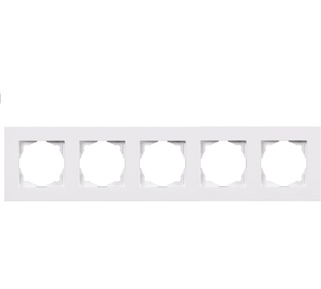 Рамка GUNSAN 5 постов Eqona белый 16401100-000146
