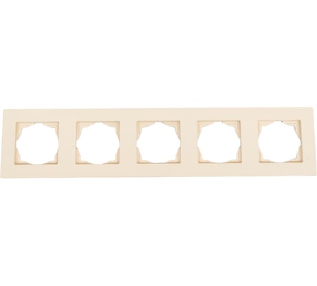 Рамка GUNSAN 5 постов Eqona крем 16401200-000146