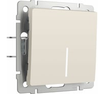 Одноклавишный выключатель WERKEL W1110162 с подсветкой айвори матовый a059279
