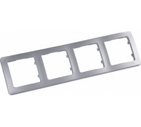 Четырехместная рамка HEGEL серебро Р404-06